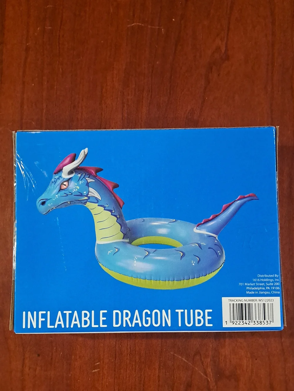 NWT Inflatable Dragon Pool Floaty Tube - Blue - Picture 4 of 4